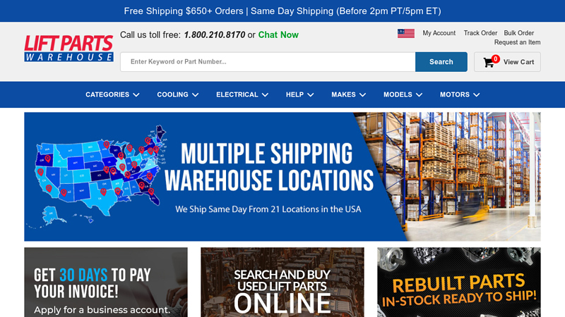 Lift Parts Warehouse - Buy New and Used Forklift Parts Online