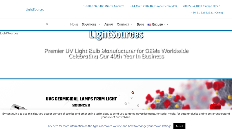 Light Sources: UV Germicidal Lamp & Light Bulb Manufacturers | Light Sources