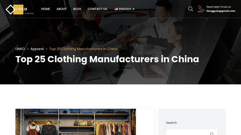 Image of Top 25 Clothing Manufacturers in China