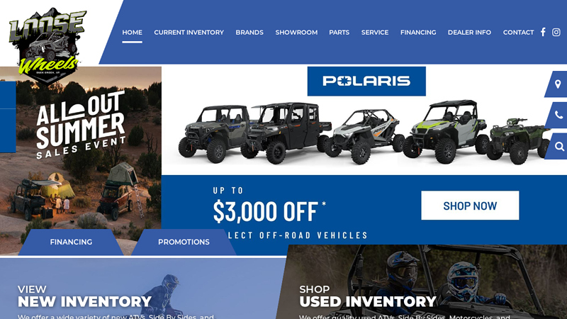 Polaris Motorsports Dealer in Duck Creek Village, UT| Loose Wheels Service Inc.