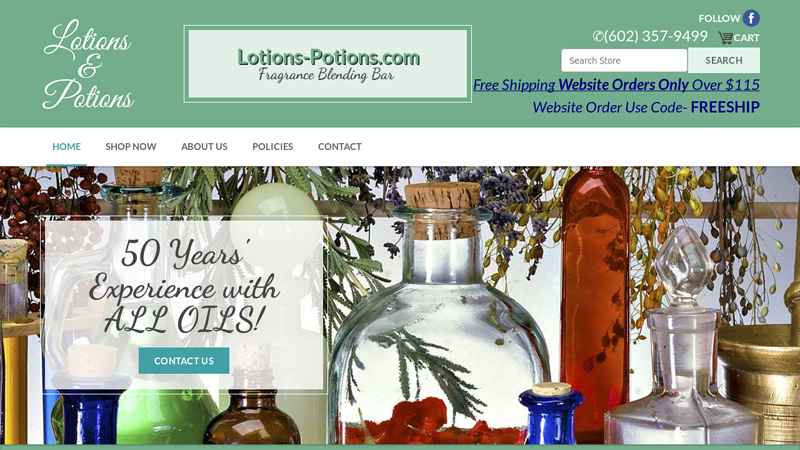 Fragrance Oils, Perfume Oils, Body Oils | Phoenix, AZ - Lotions-Potions.com