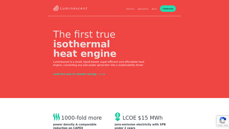 Luminescent  a super-efficient waste heat engine