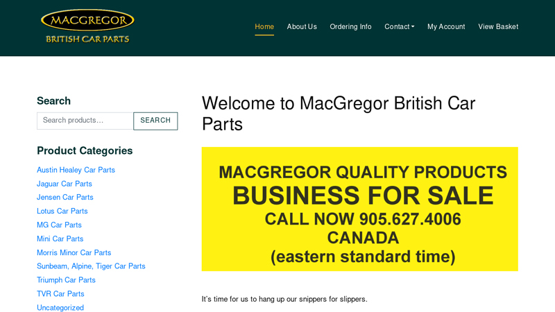 MacGregor British Car Parts