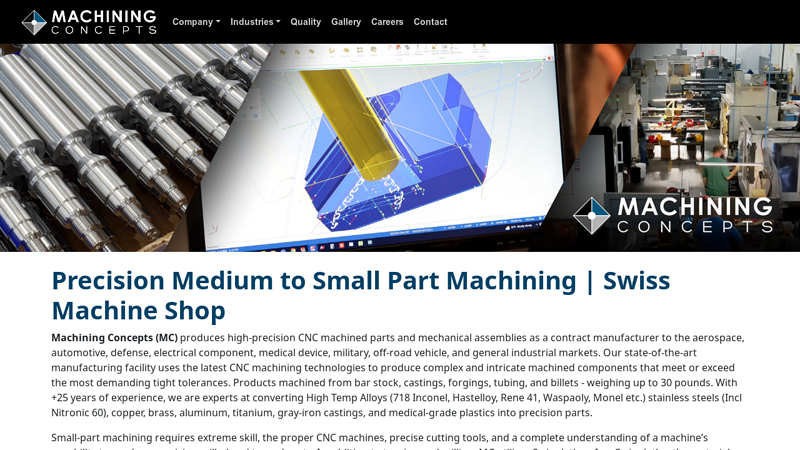 Medium to Small Part Machining | Swiss Machine Shop