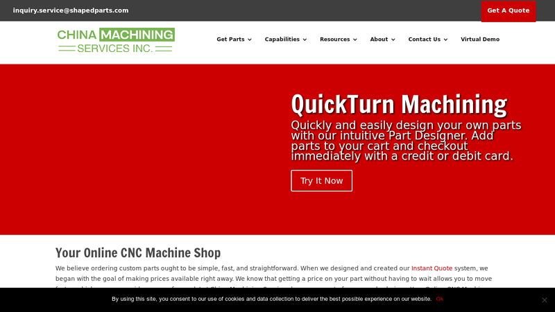 Online CNC Machine Shop - China Machining Services - Rapid Quotes - Fast Turnaround