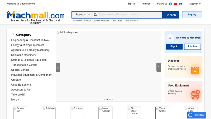 Machmall, Construction Machinery, Manufacturers, Suppliers, Global Industry & Equipment B2B Marketplace