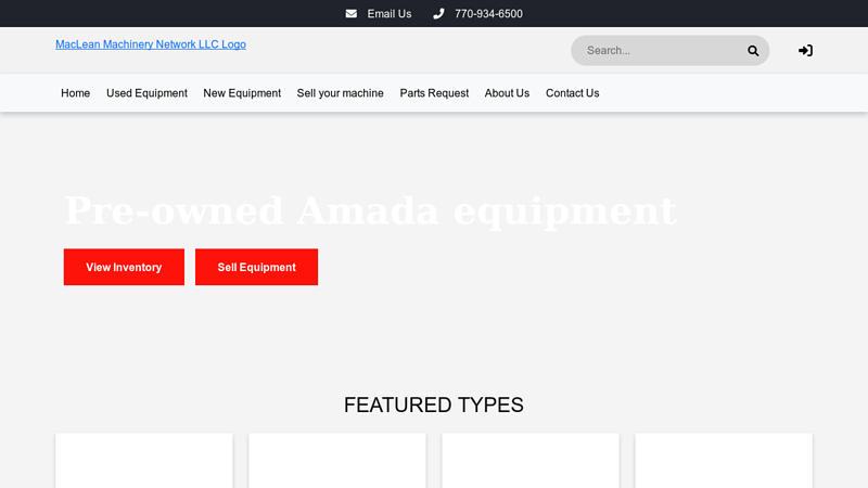 MacLean Machinery Network | CNC Press Brakes - Lasers - Shears Equipment