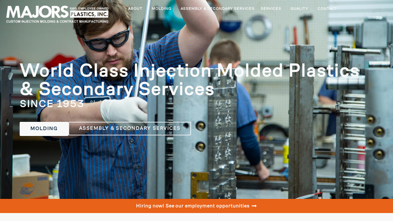 World Class Custom Injection Molder and Contract Manufacturing USA | Majors Plastics Inc.