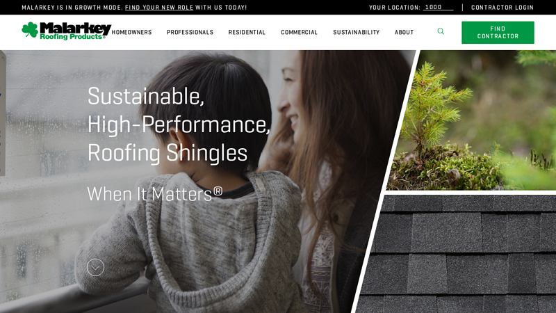 Malarkey Roofing Products - Sustainable, Performance Roofing Shingles