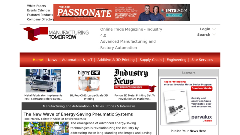 Manufacturing and Automation Stories, Videos, Articles, Interviews, Reviews & News | ManufacturingTomorrow