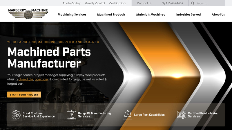 Machined Parts Manufacturer - Large CNC Machining Supplier | Marberry Machine, Inc.