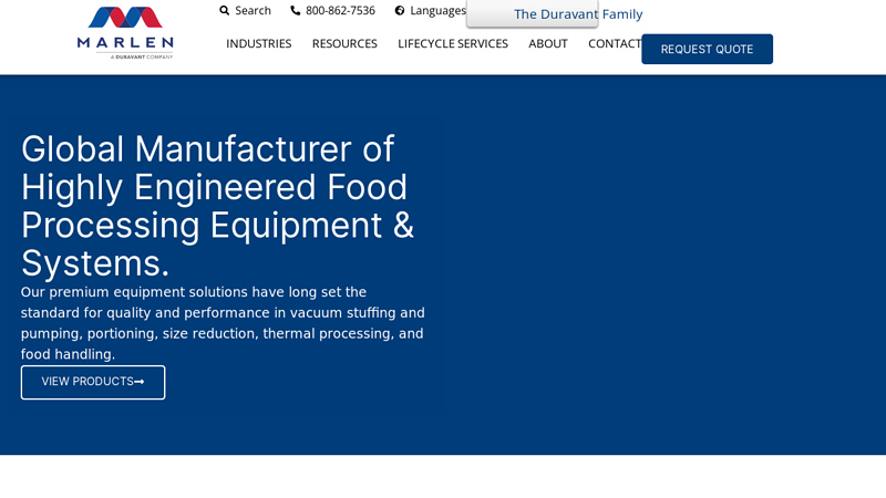 Marlen | Industrial Food Processing and Manufacturing Equipment