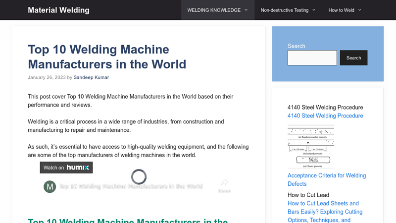 Image of Top 10 Welding Machine Manufacturers in the World