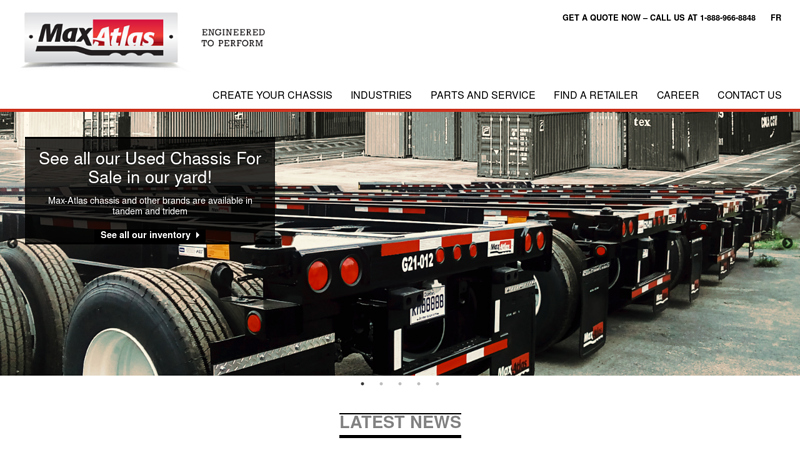 Max-Atlas Intermodal Trailers - Chassis engineered to perform