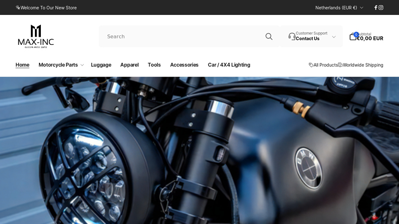 Max Inc. Manufacturer and Retailer of High End Motorcycle Accessories