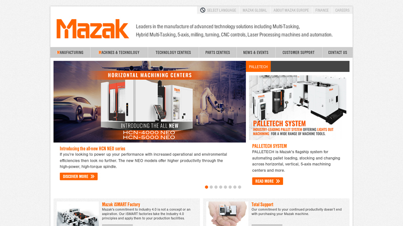 Mazak EU | Machine Tool Manufacturing