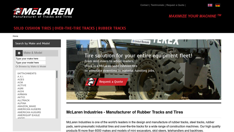 McLaren Industries - Manufacturer of Rubber Tracks and Tires