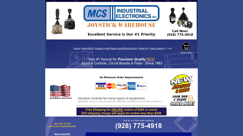 Joystick Controllers | MCS Industrial Electronics