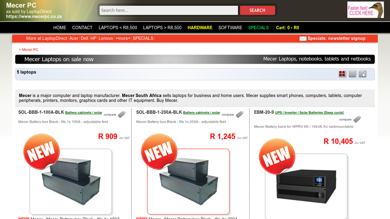 Mecer laptops South Africa at cheapest prices best service in South Africa. Mecer notebooks.