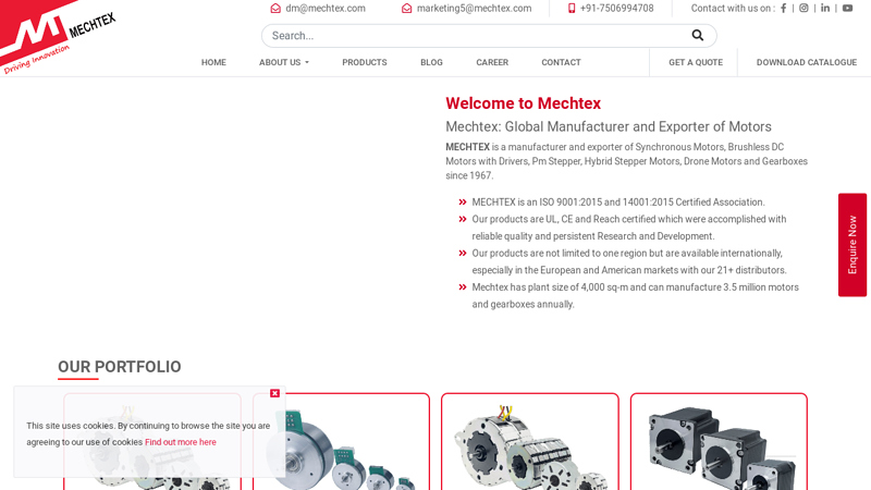 Mechtex: Global Leading Manufacturer of Motors and Gearboxes