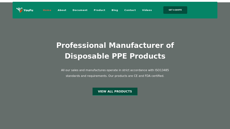 Professional Manufacturer of Disposable PPE Products with ISO13485,CE,FDA Certified - Get Free Samples Now!