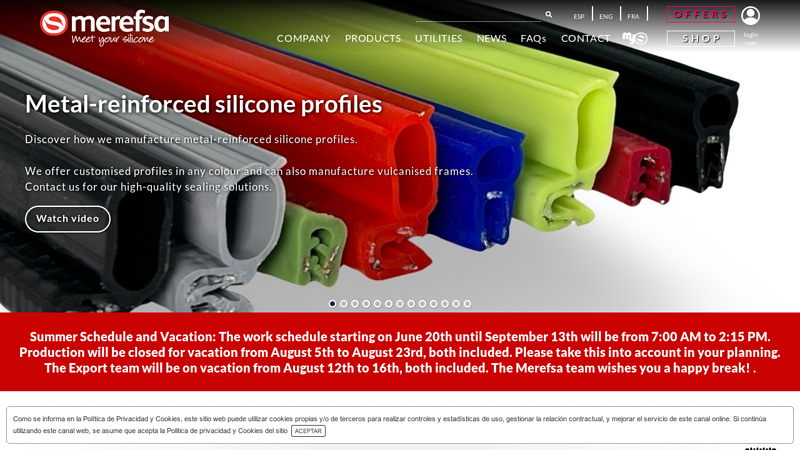 MEREFSA - Meet Your Silicone | MEREFSA | Manufacture of Silicone and PTFE Products