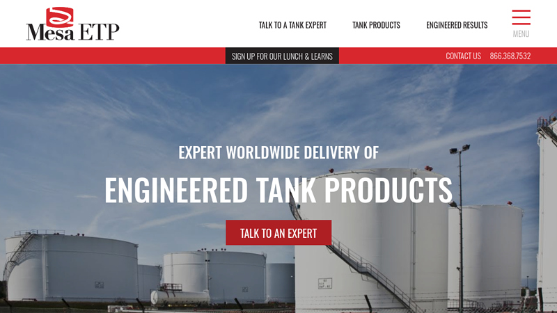 Storage Tank Manufacturers - Custom Tank Products - Mesa ETP | Mesa ETP