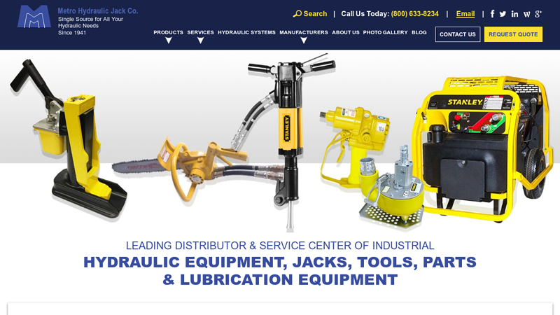 Industrial Hydraulic Equipment, Parts, & Services | Metro Hydraulic