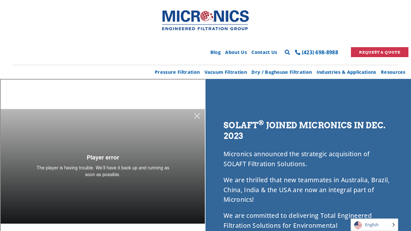 Micronics, Inc. | Engineered Filtration Group