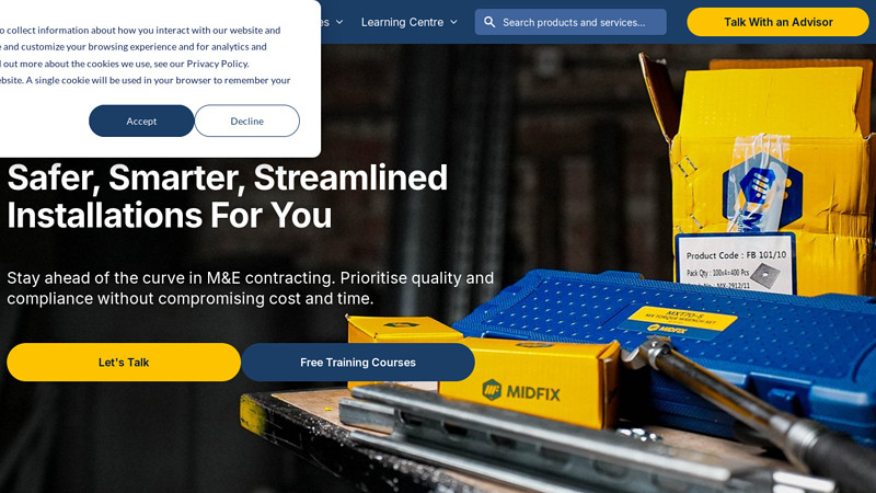 MIDFIX - embed best practice at the heart of your M&E installations. - MIDFIX