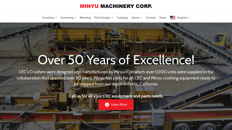 Manufacturer Of Rock Crushers & Screens | Minyu Machinery Corp