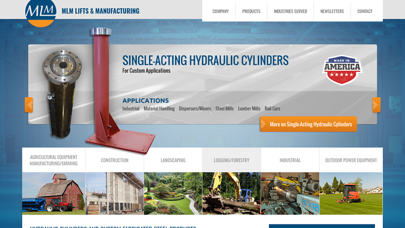 Hydraulic Cylinder Manufacturer | MLM Lifts & Manufacturing