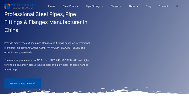 China Steel pipe & Pipe Fittings & Flange Manufacturer - Metleader