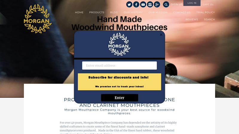 High-Quality Clarinet and Saxophone Mouthpieces | Morgan Mouthpiece Company