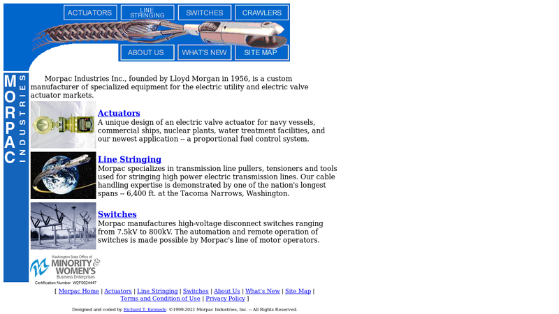 Morpac Industries makes actuators & high-voltage switches