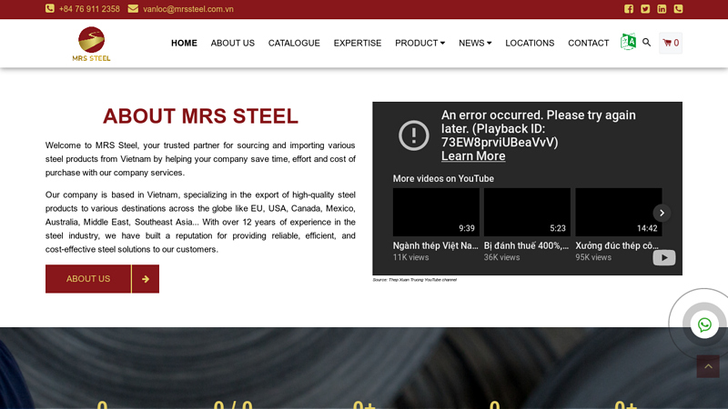 MRS STEEL - Trusted partner to import steel from Vietnam