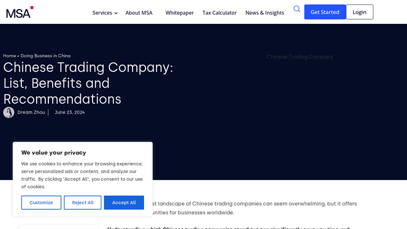 Image of Chinese Trading Company: List, Benefits and Recommendations