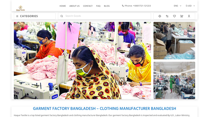 Home-Haque Textile: Garments Factory and Clothing Supplier in Bangladesh