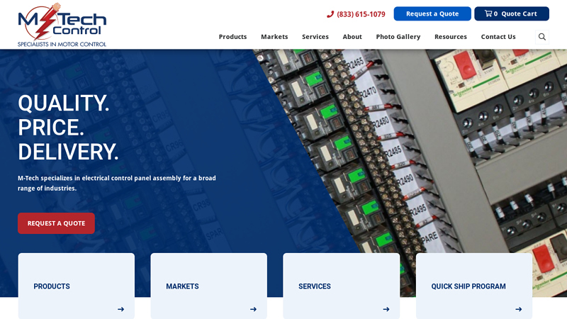 Industrial Control Panel Manufacturer | M-Tech Control