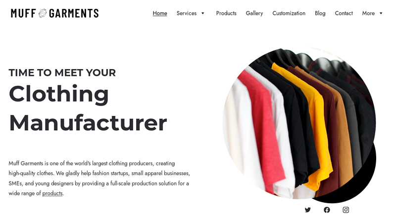 Clothing Manufacturers - Start your own Fashion Brand | Muff Garments