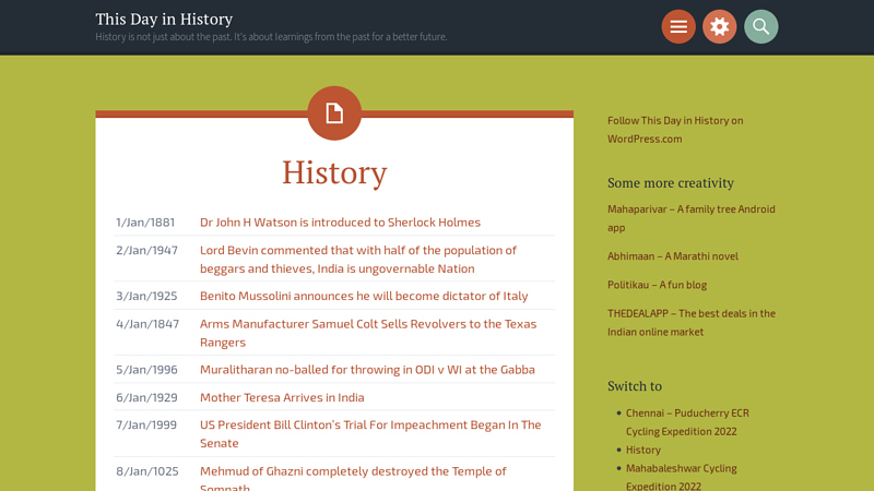 This Day in History C History is not just about the past. It