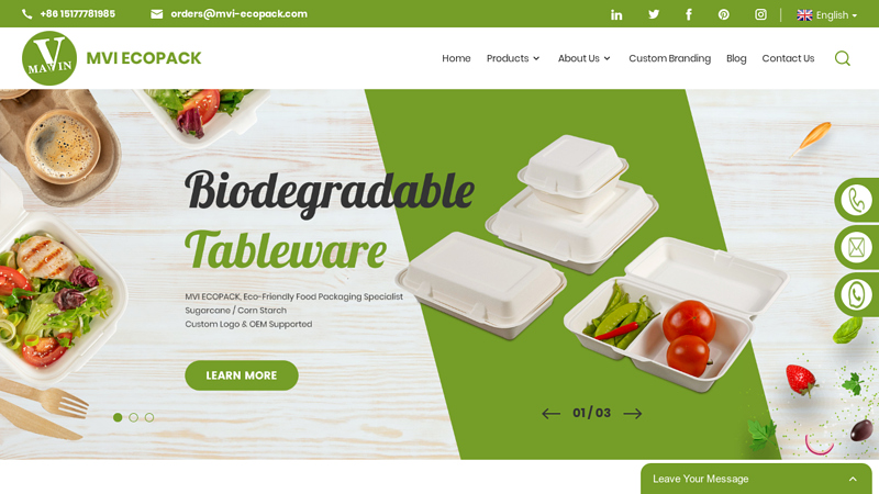 Biodegradable Disposable Tableware | Eco-Friendly Food Container