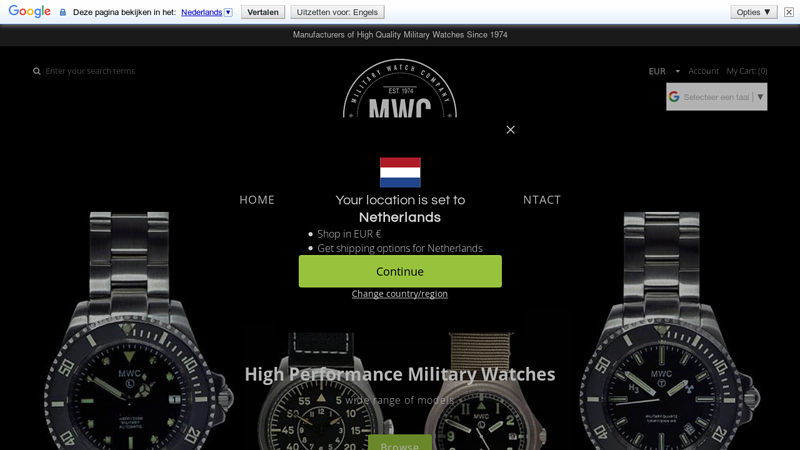 MWC Watches - The Leading Specialist Military Watch Manufacturer