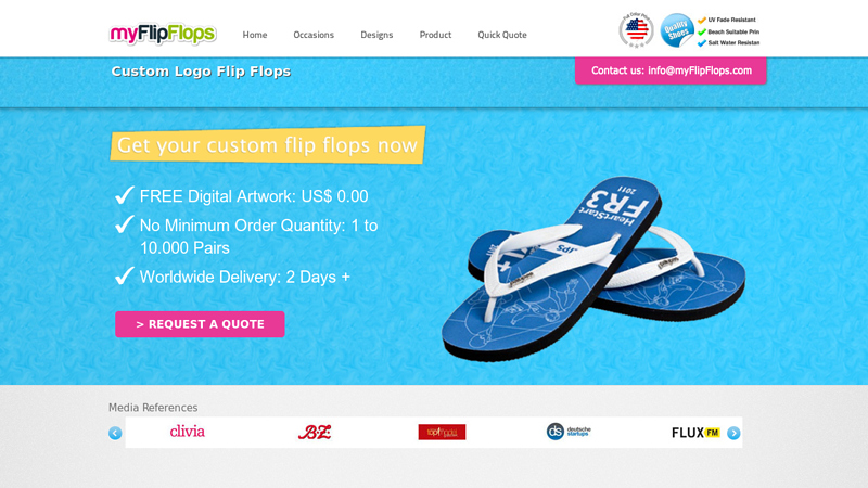 Custom Logo Flip Flops for Companies, Weddings, Sport