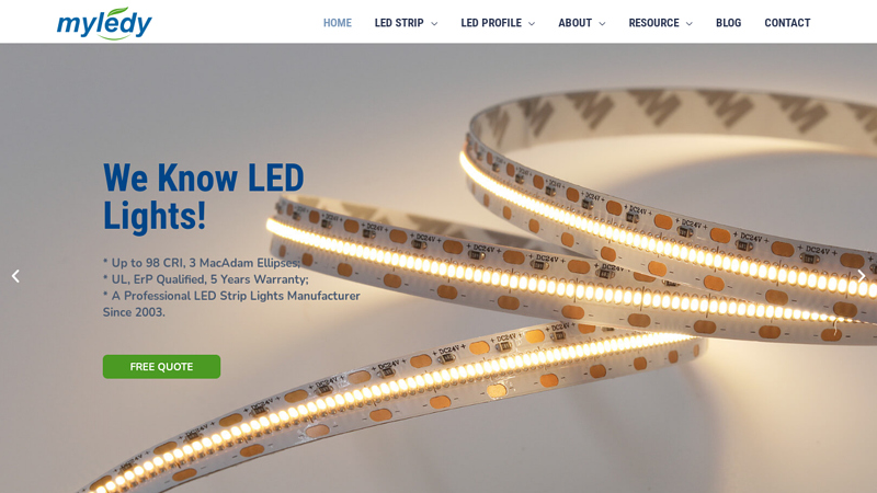 Image of China LED strip lights manufacturer and supplier