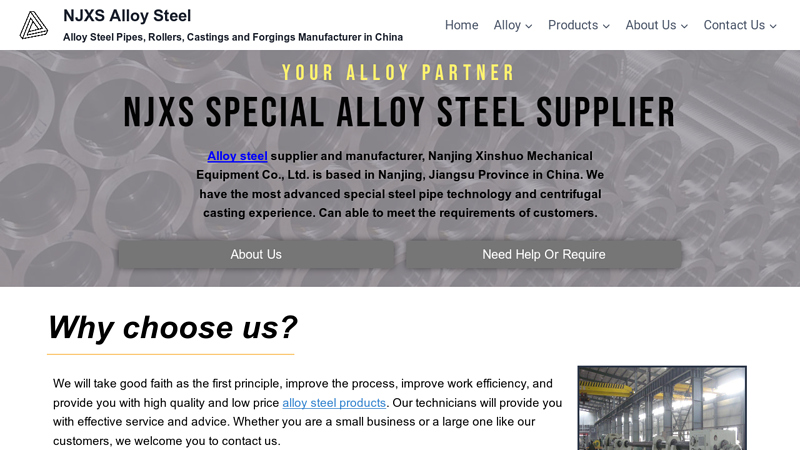 Alloy Steel Pipes & Rollers of ASTM Standards | NJXS