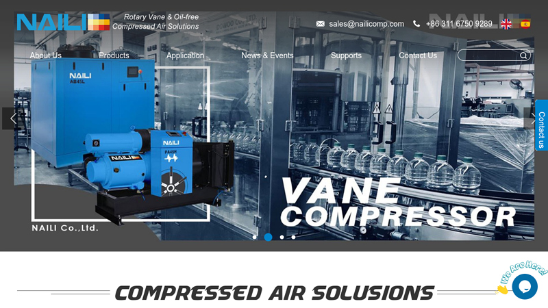 Industrial Air Compressors, Vane Compressor Manufacturer - NAILI