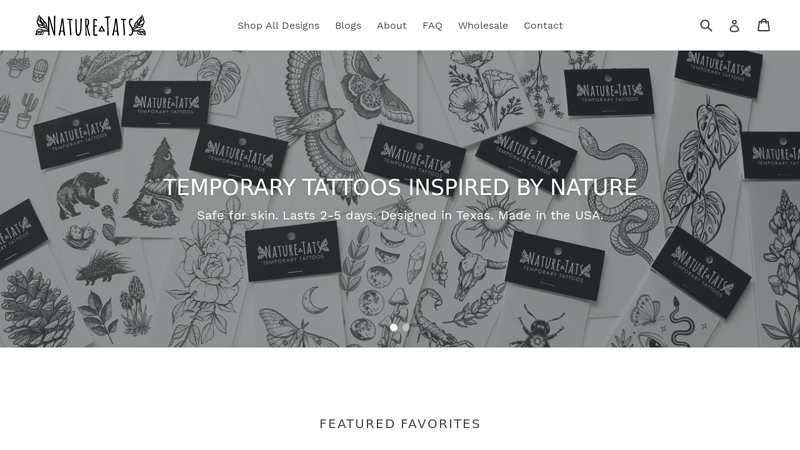 NatureTats Temporary Tattoos  Wearable Art Inspired by Nature