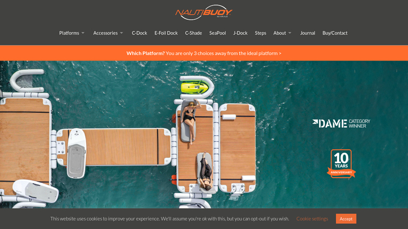 NautiBuoy Marine - Award winning inflatable platforms & docks for yachts