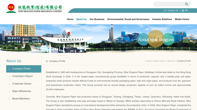 Image of Company Profile | Nine Dragons Paper (Holdings) Limited